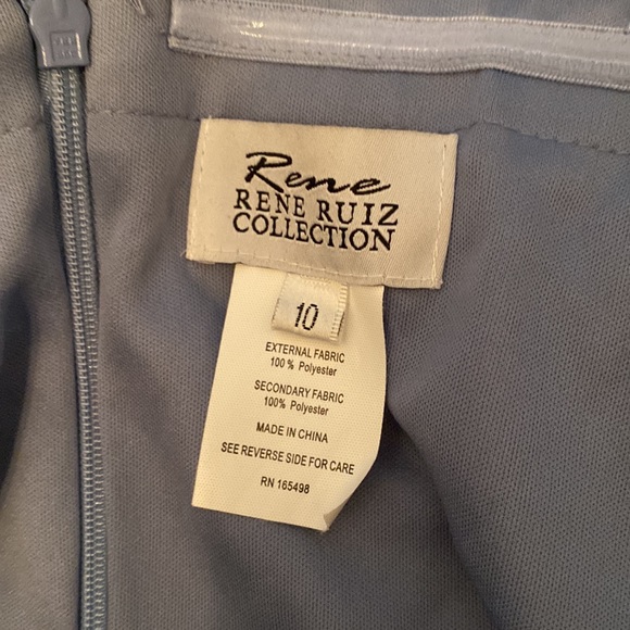 Rene Ruiz Blue Mermaid Dress size 10 - Picture 5 of 8
